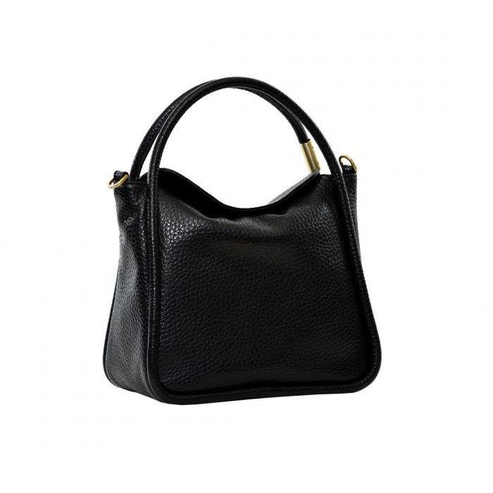Arcadia Black Leather Handbag / Crossbody (7509)