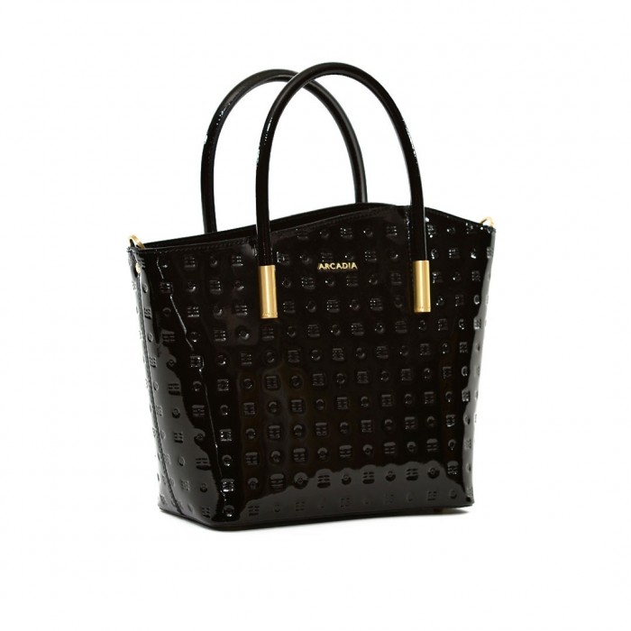 Arcadia Black Leather Handbag / Crossbody