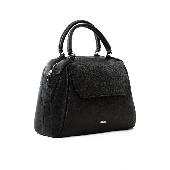 Arcadia Emma Black Leather Handbag / Cross (2790)