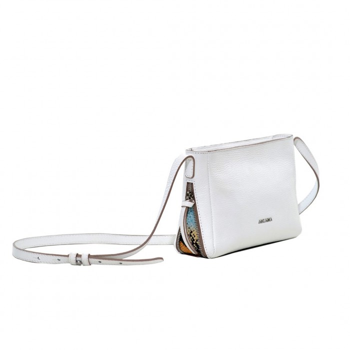 Arcadia White Leather Bag (5928)