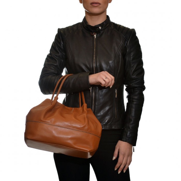 Plinio Visona Leather Handbag (15713)