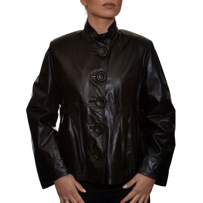 Black TZIVELI Leather Cardigan (9292)