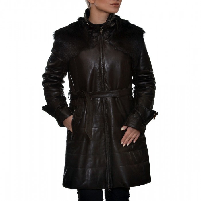 Leather Coat Black +39