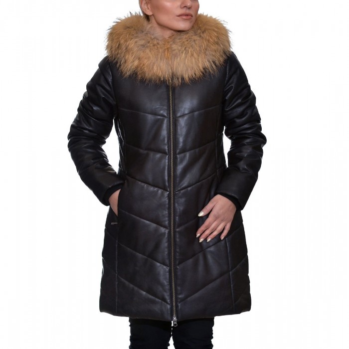 Black LEVINSKY Leather Trench Coat (EDDA)