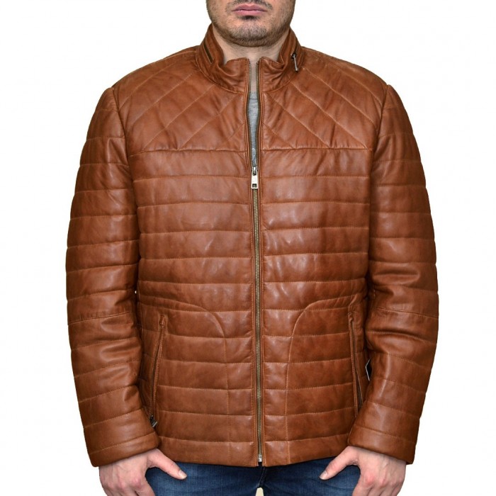 Cognac LEVINSKY Leather Jacket (Jurgen)
