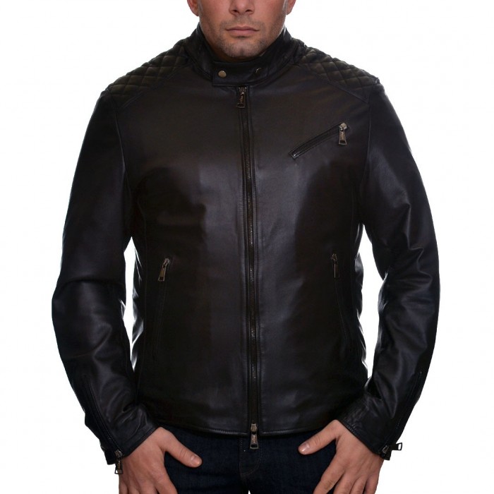 Black ENJOY ITALIA Leather Jacket (Ralph)