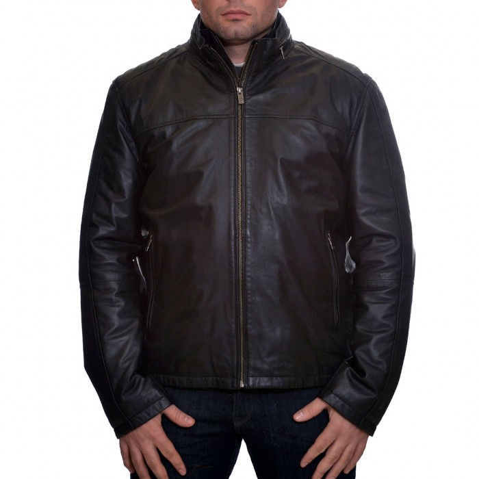 Black GUY LAROCHE Leather Jacket (786)