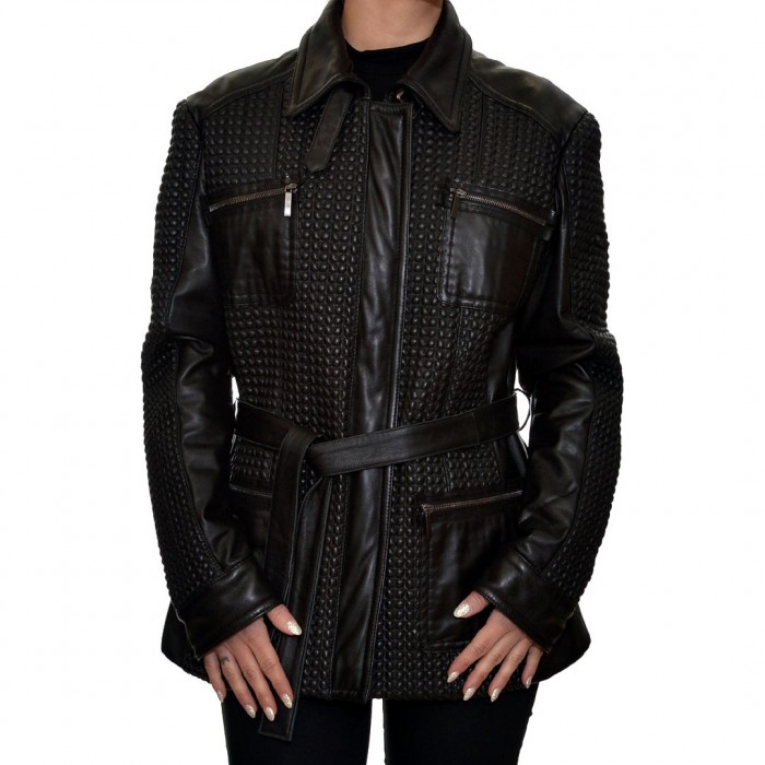 Black LETITHIA Leather Jacket (9578)