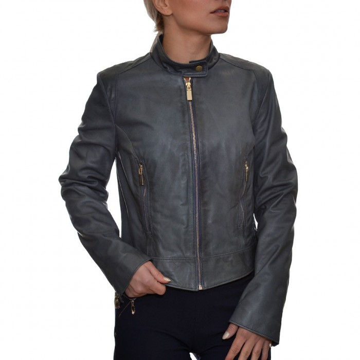 Blue Raf Leather Jacket JUST FOR LUCK (15228)