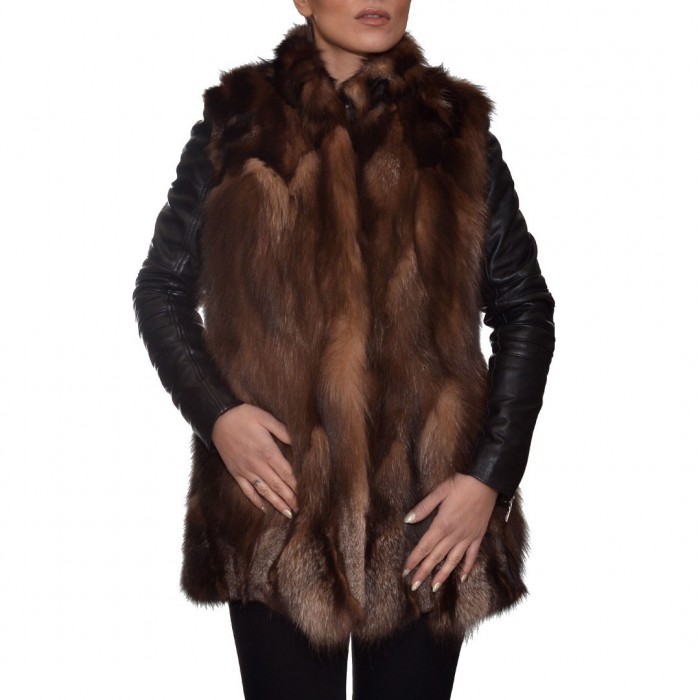 Fur Vest 76cm Crystal SUIT (9033)