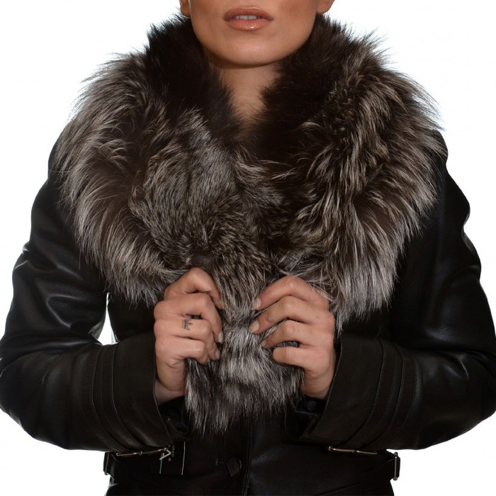 Fox Fur Collar Argente SIOUTIS (9046)