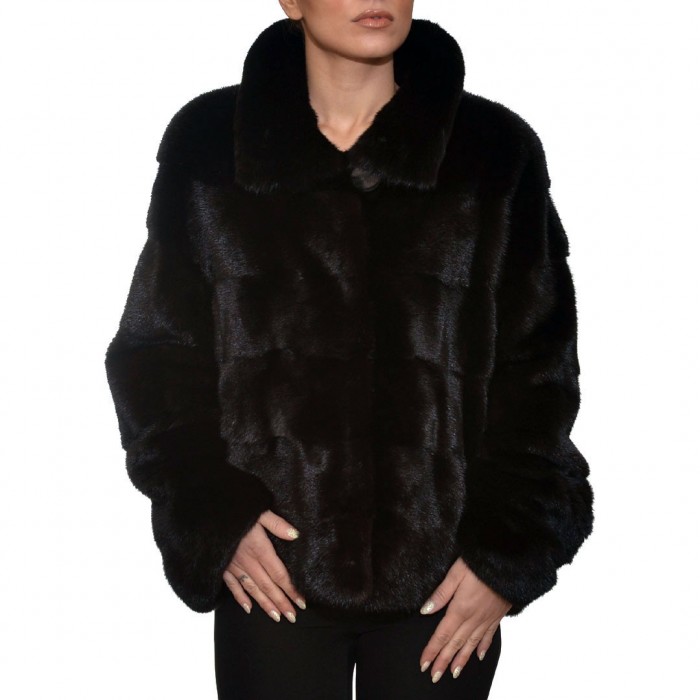 Mink Fur 62cm Black SUIT (2100)