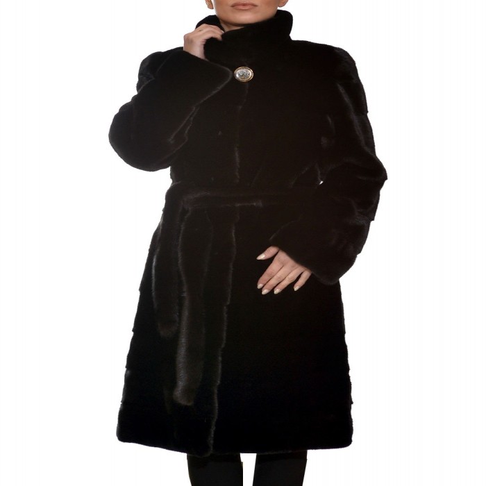 Fur Mink Blackglama 106cm Black SUIT (2188)