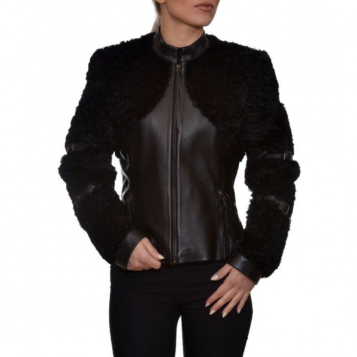 Black GRIGIO Leather Jacket (G943X)