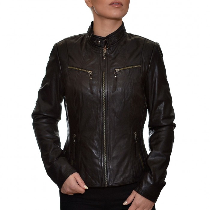 Black LEVINSKY (MERRY) Leather Jacket