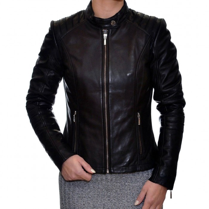 Black Leather Jacket SUIT (ELENI)