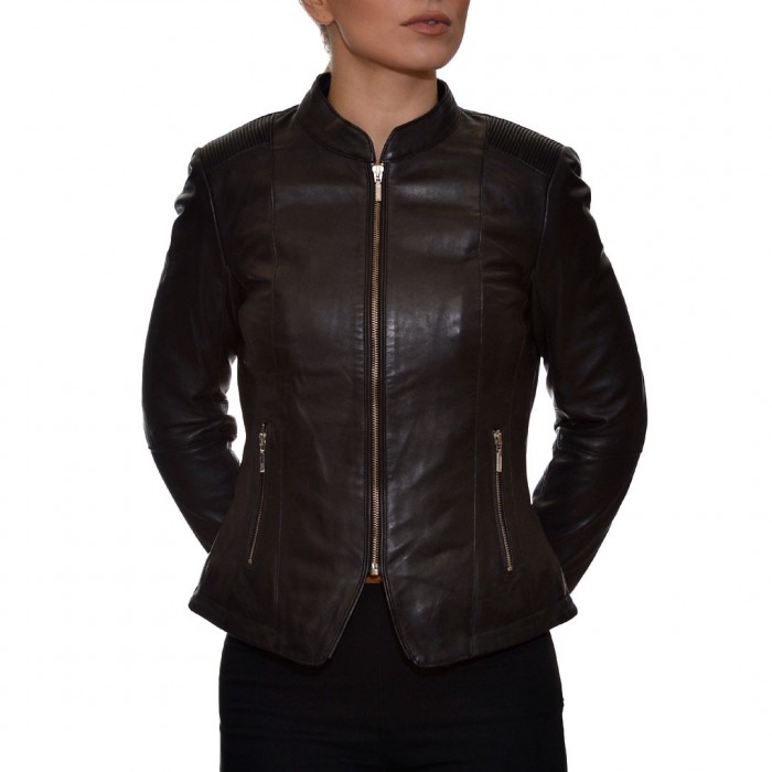 Black Leather Jacket SUIT (9072)