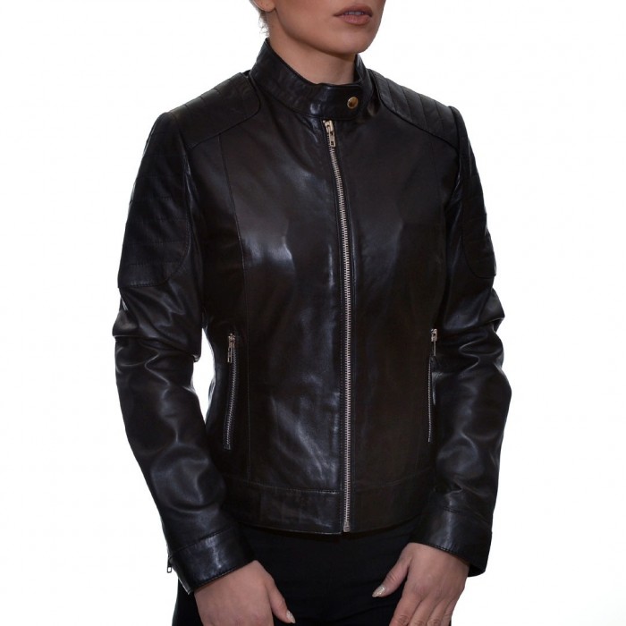 Black XSOMA Leather Jacket (INDIANA)