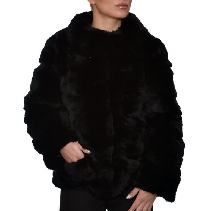 Fur 55cm Rex Black LEVINSKY (FM1053)