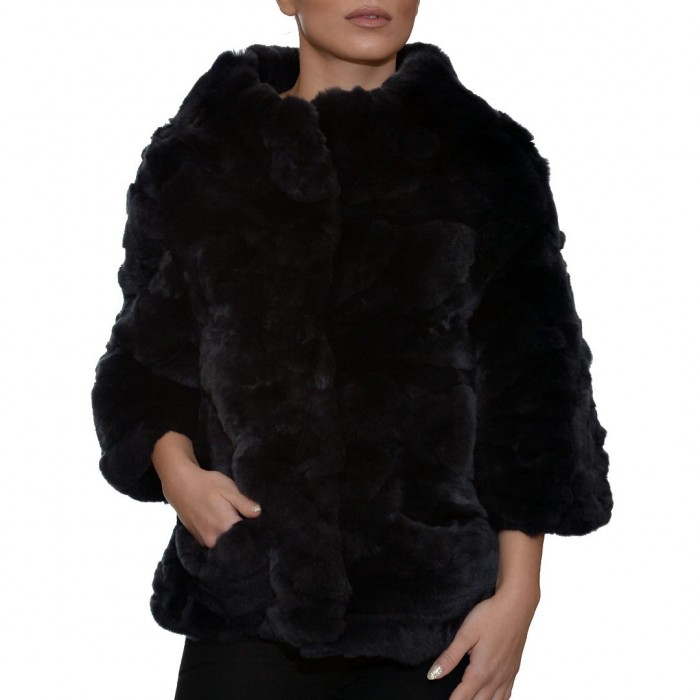 Fur 55cm Rex Charcoal LEVINSKY (FM1053)