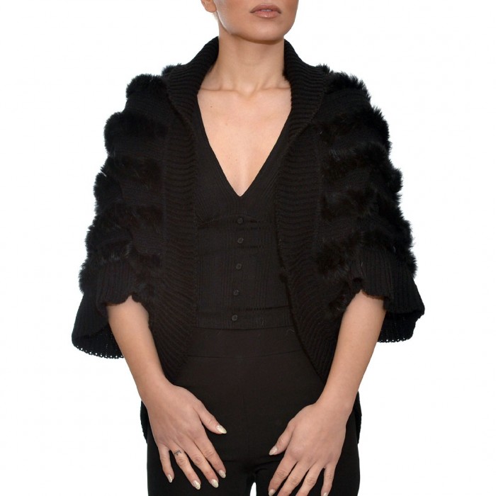 Lapin bolero fur 82cm Black SUIT (BOL1470)