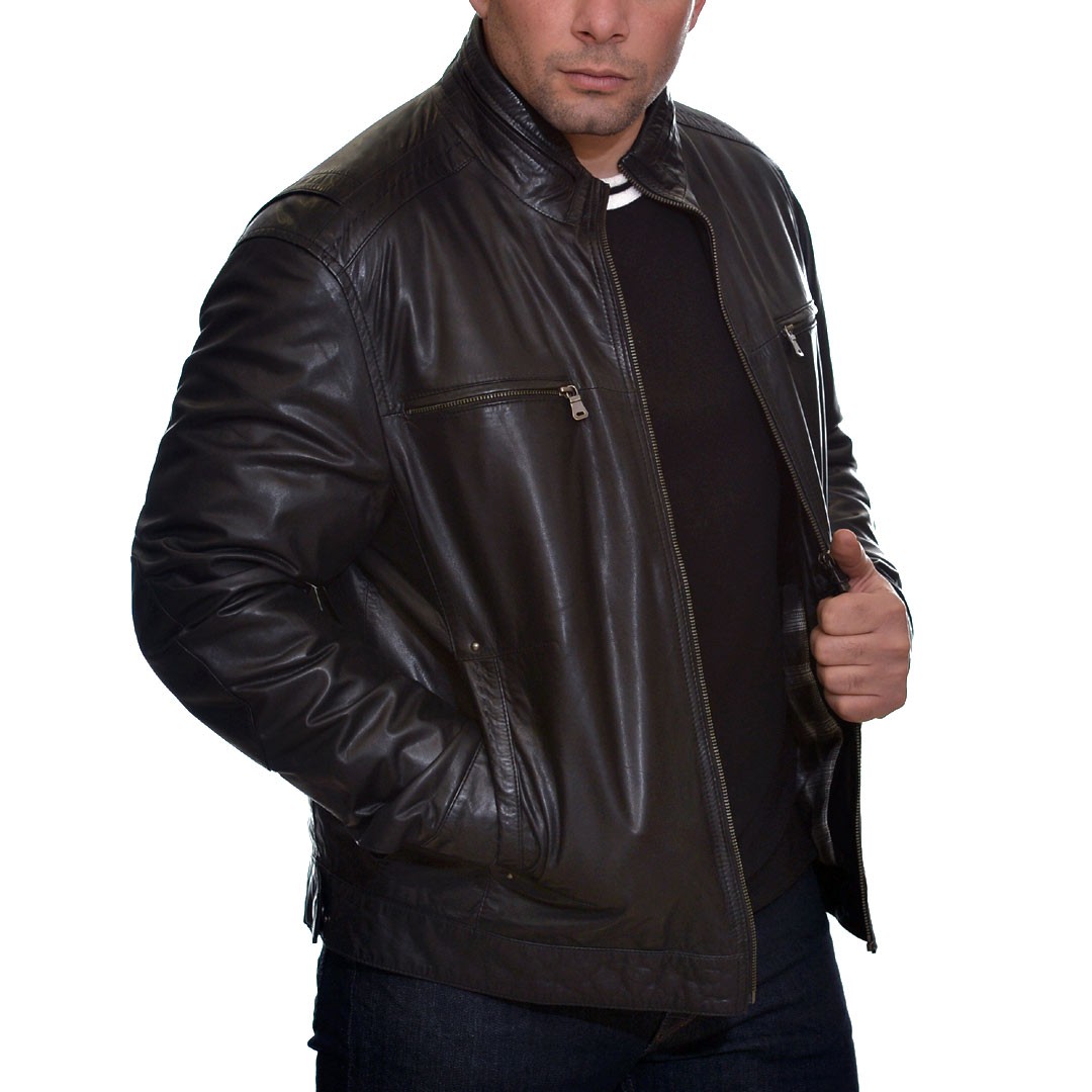 guy laroche leather jacket