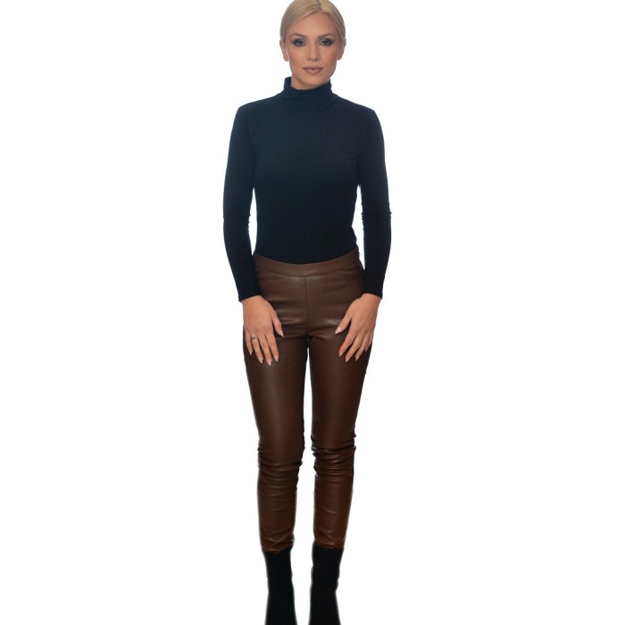 Levinsky Brown Leather Pants (9161)