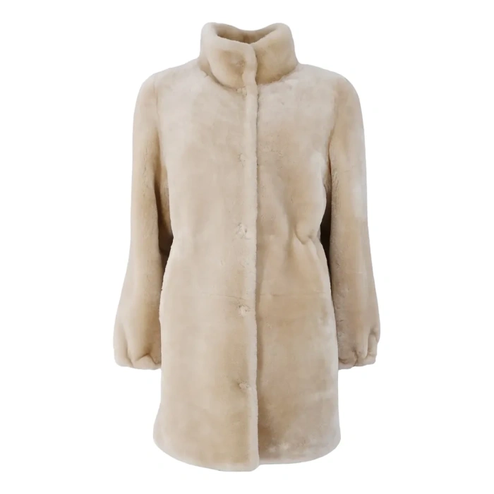 Μουτόν Γυναικείο 85cm Beige Levinsky