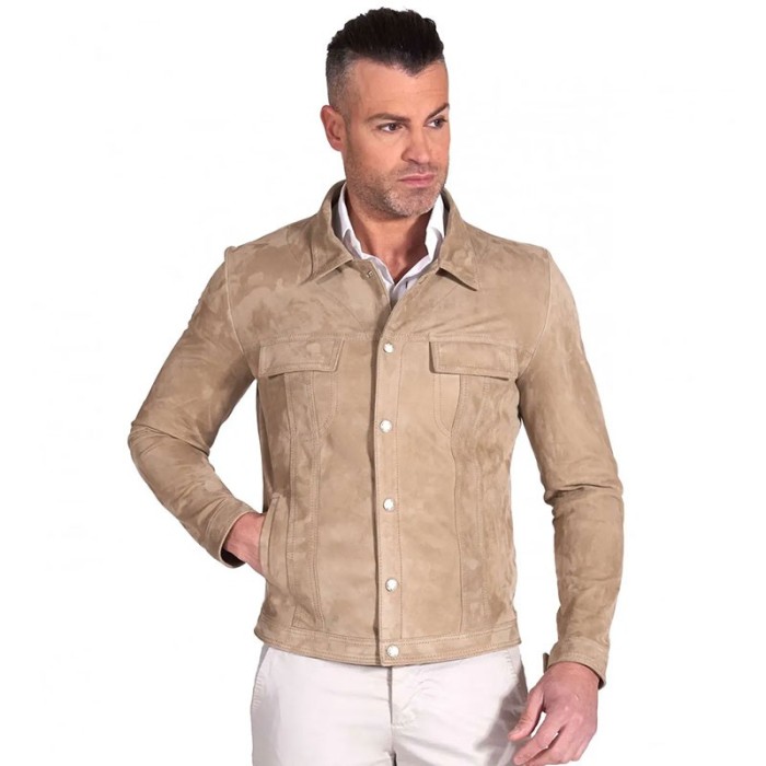 ΔΕΡΜΑΤΙΝΟ Suede-Καστόρ ΜΠΟΥΦΑΝ BEIGE AD MILANO (Adam Suede Beige)