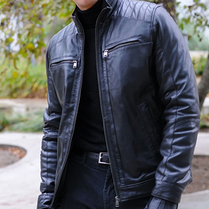 Δερμάτινο Μπουφάν Biker Smart black