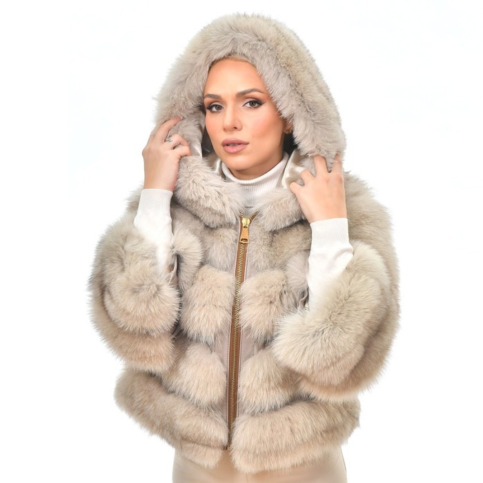 ΓΟΥΝΑ - REX- FOX (Beige Fox with hood)