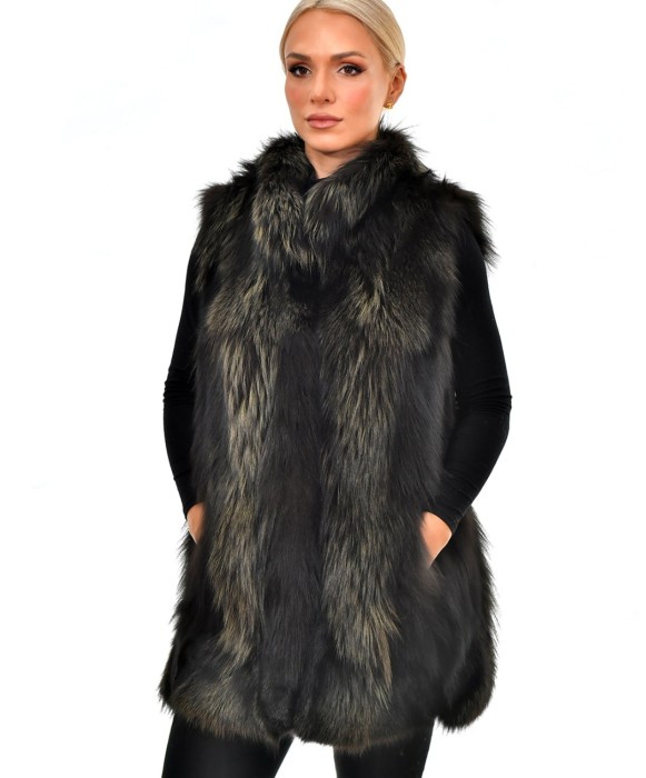 Γούνινο Γιλέκο (Gilet Olive fox)